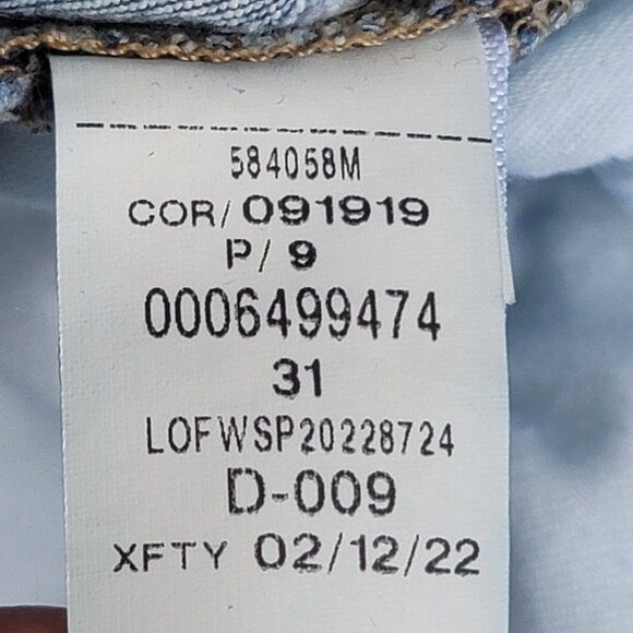 LOF The Skinny High-Rise Raw-Hem Denim Jeans. Size 31/12 - Picture 7 of 8